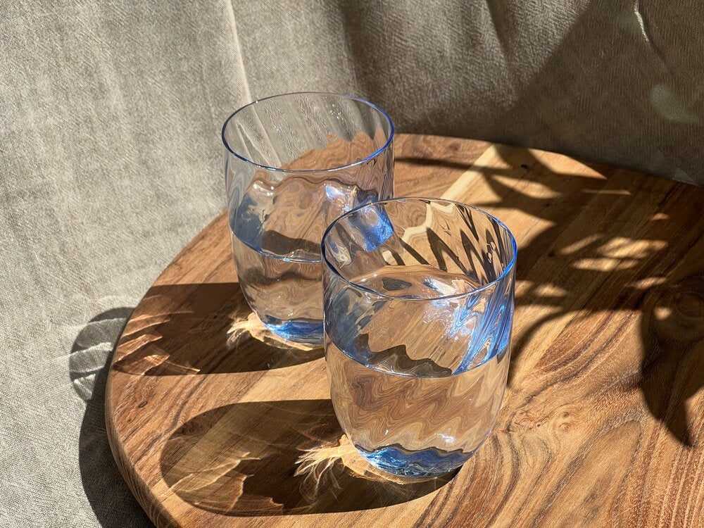 Swirl Tumbler glas - Light Blue